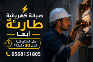 صيانة كهربائية طارئة أبها | متى تحتاج فنيًا خلال 30 دقيقة؟ – 0590109026